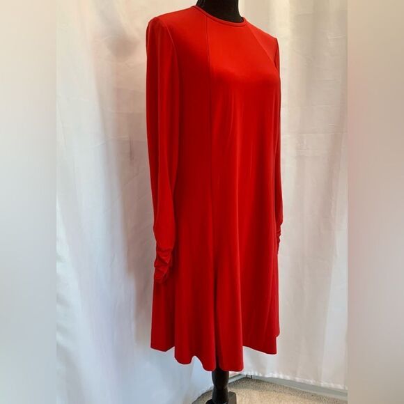Lauren Ralph Lauren red Jersey Fit-and-Flare Dress Sz 8 NWOT - Picture 6 of 15